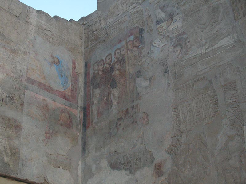 Pinturas cristianas en el Templo de Luxor