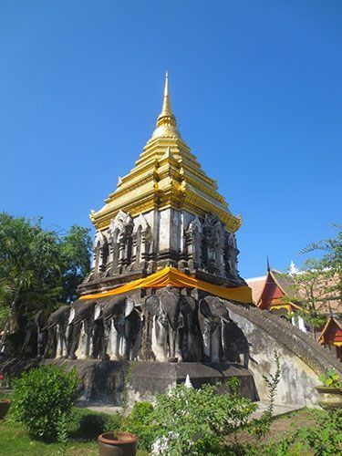Pagoda Chedi Chang Lom mejores templos de Chiang Mai