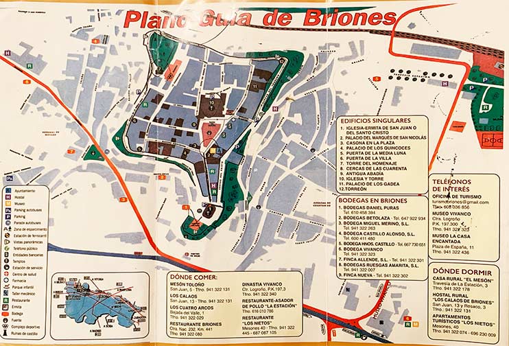 Mapa turístico de Briones (La Rioja)