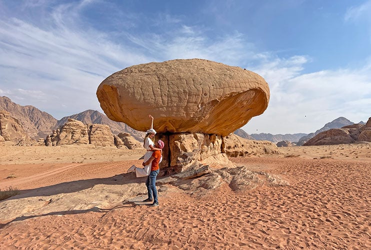 Mushroom rock Wadi Rum