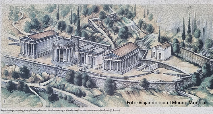 Reconstrucción del Santuario de Atenea Pronaia Delfos - Foto: Viajando por el Mundo Mundial