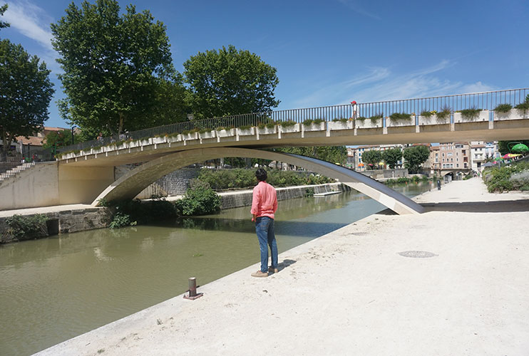 Pasarela de las barcas Narbona