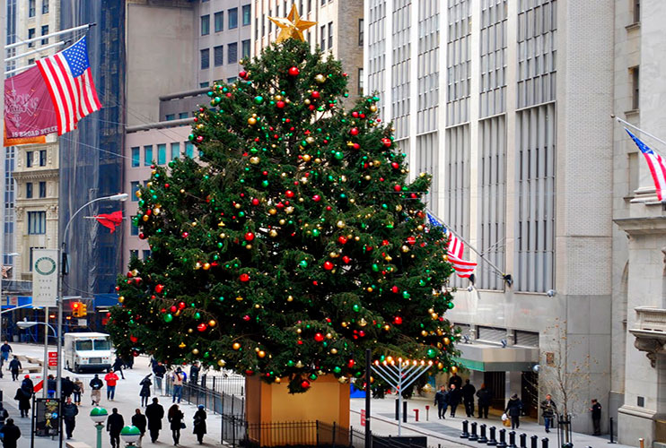 Árbol de Navidad de la Bolsa de Nueva York