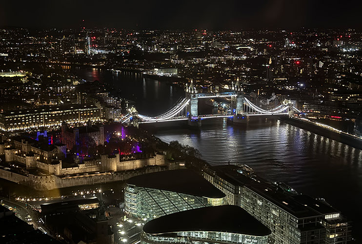 Vistas nocturnas desde Skygarden
