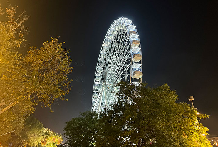 Noria de Sevilla en Navidad