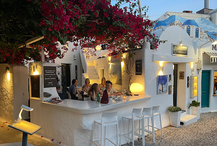 Dónde comer en Megalochori Santorini