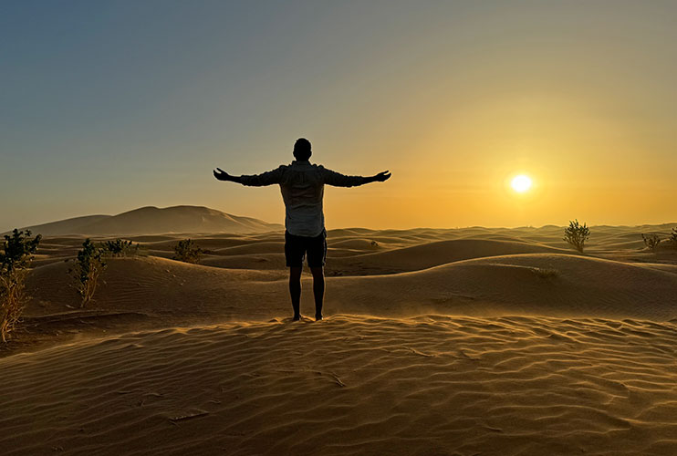 Atardecer en el desierto de Merzouga