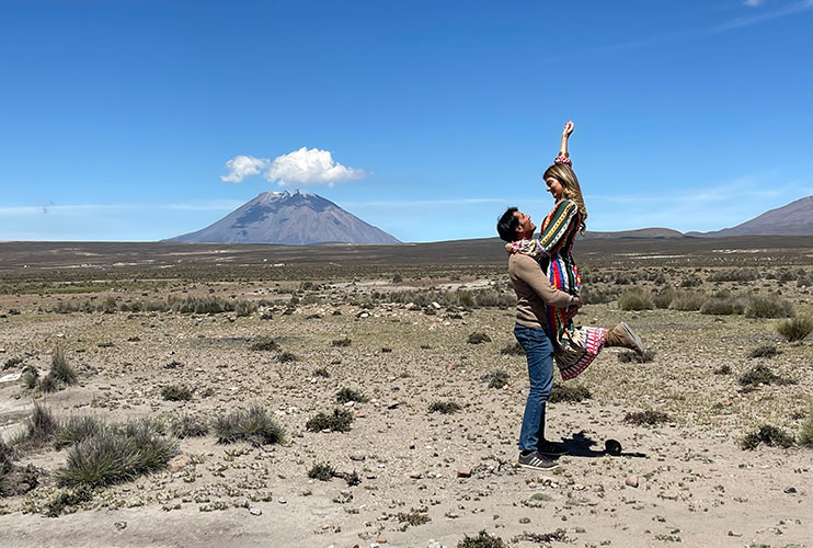 Volcanes en el valle del Colca