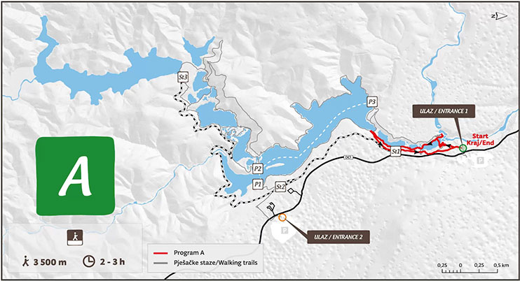 Ruta A para visitar los lagos de Plitvice en Croacia