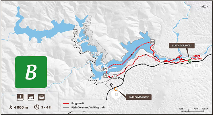 Ruta B para visitar los lagos de Plitvice en Croacia