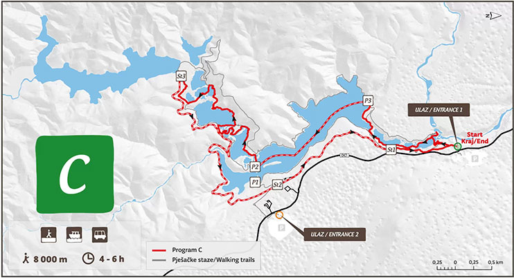 Ruta C para visitar los lagos de Plitvice en Croacia