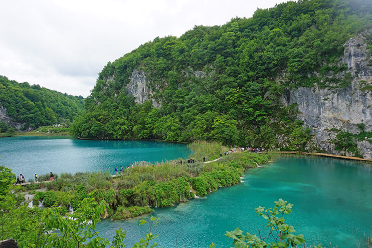 Sección inferior de los lagos de Plitvice
