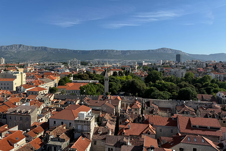 Vistas desde la torre del campanario de Split