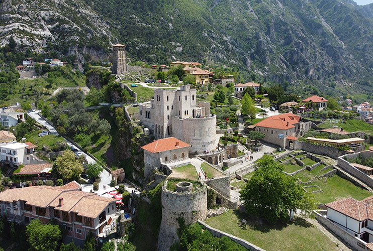 Vistas del castillo de Kruje