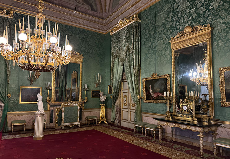 Apartamentos Reales del Palazzo Pitti: sala verde