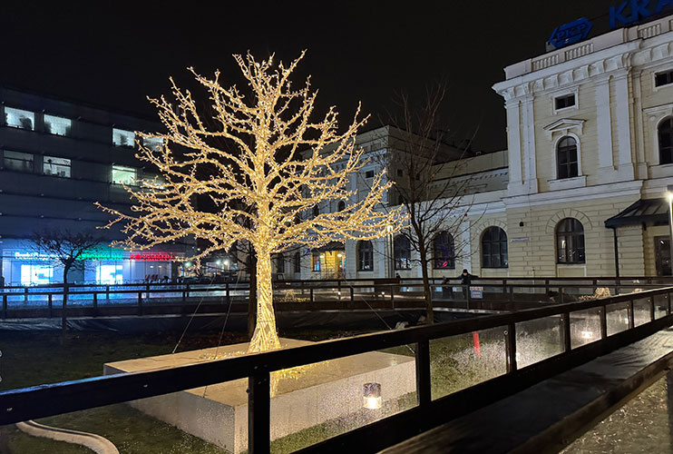 Pista de patinaje sobre hielo en Cracovia