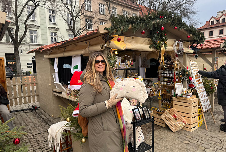 Mercado navideño de la Plaza Wolnica Cracovia