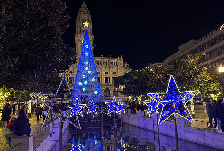 Qué ver y hacer en Oporto en Navidad: plaza de los aliados