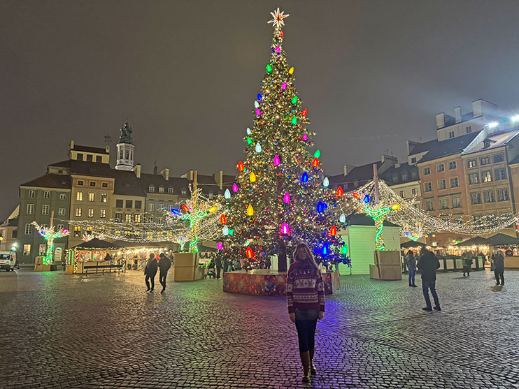 Luces navideñas de Varsovia