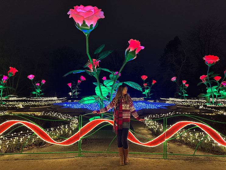 Qué visitar en Varsovia en Navidad: Jardín Real de la luz