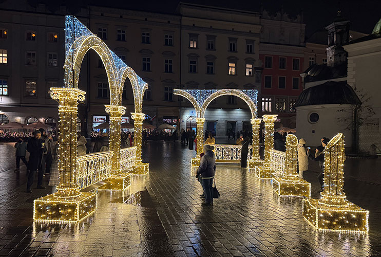 Luces navideñas de Cracovia