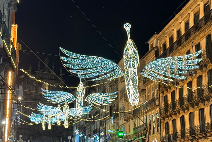 Luces de Navidad en Oporto
