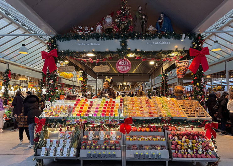 Feria de Navidad en el mercado de Bolhao