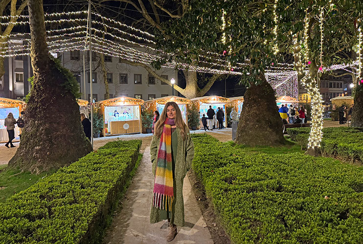 Mercado navideño de Oporto en Jardín de Cordoaria