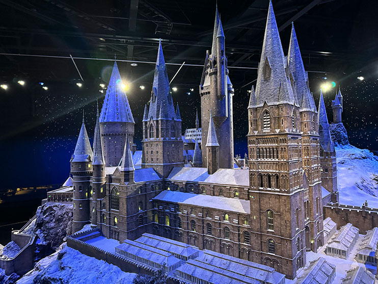 Maqueta del castillo de Hogwarts en los estudios Harry Potter en Londres
