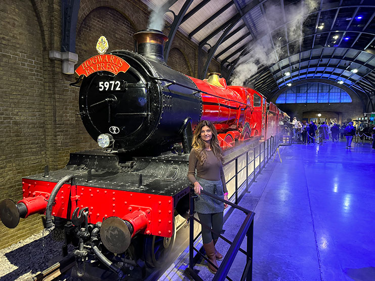 Expreso de Hogwarts en los estudios Harry Potter de Londres