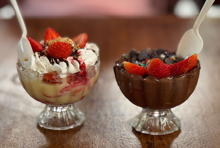 Fresas con crema y chocolate en Boquete