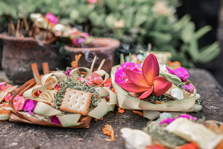 Ofrendas en Bali