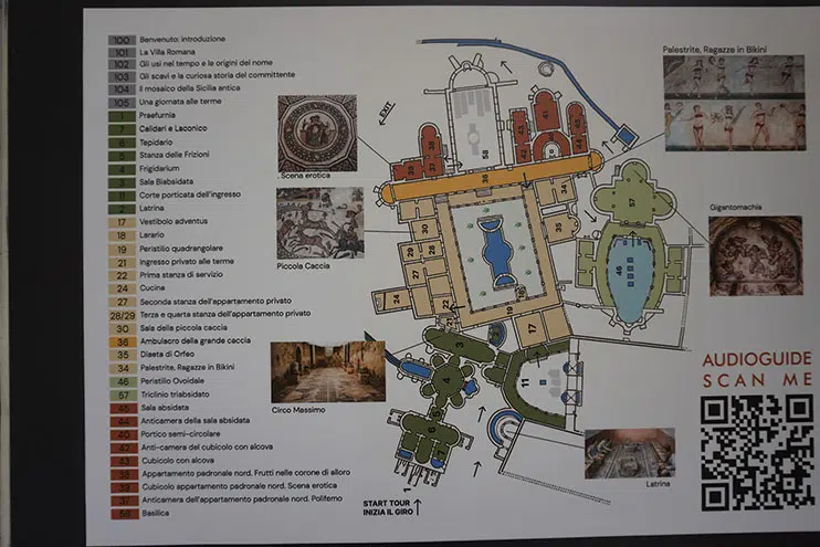 Plano de la Villa Romana del Casale