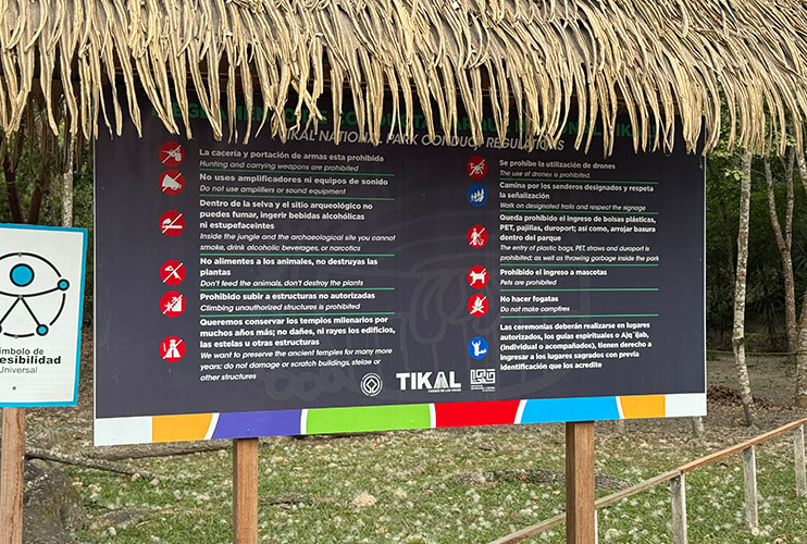 Normas para visitar Tikal