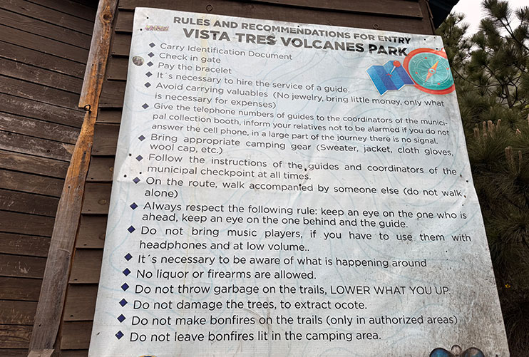 Normas para visitar el volcán Acatenango