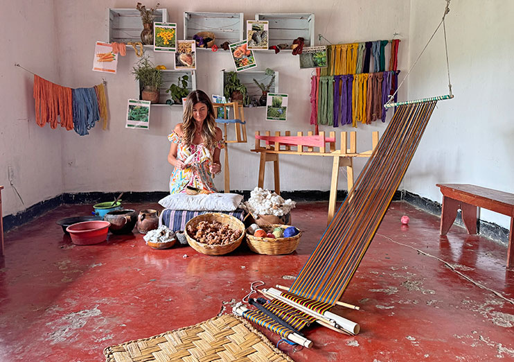 Cooperativa textil en el lago Atitlán