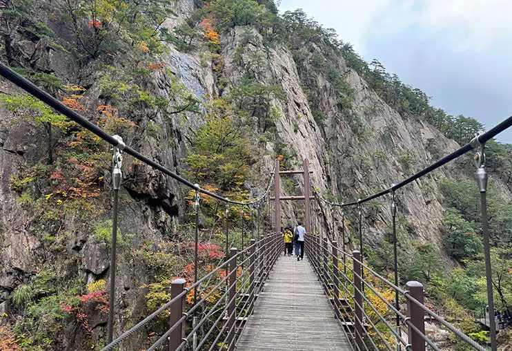 Puente colgante en Seoraksan