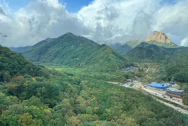 Vistas desde el teleférico de Seoraksan