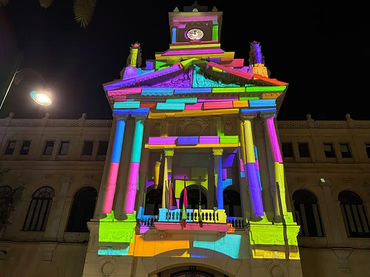 Mapping en el ayuntamiento de Málaga
