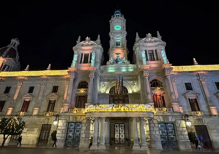 Ayuntamiento de Valencia en Navidad